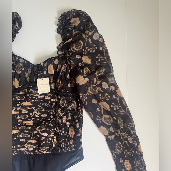 NWT Free People Intimately Free Brunch Date Bodysuit SZ XS 🖤✨ - Picture 4 of 14